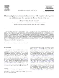 Pharmacological Enhancement of Cannabinoid CB1 Receptor Activity Elicits an Antidepressant-Like Response in the Rat Forced Swim Test