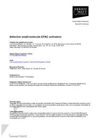 Selective Small-Molecule EPAC Activators