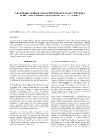 Targeting Limestone and Bauxite Deposits in Southern India by Spectral Unmixing of Hyperspectral Image Data
