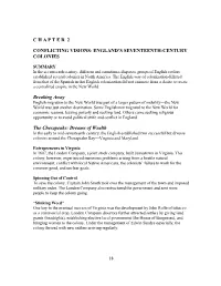Chapter 2 Conflicting Visions: England's Seventeenth-Century Colonies