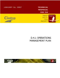 D.4.1 Operations Management Plan