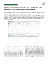 Eighteen Years of Clinical Experience with a Modification of the Bentall Button Technique for Total Root Replacement