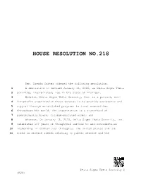 House Resolution No.218