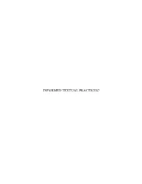 Informed Textual Practices?