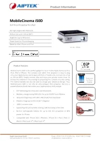Mobilecinema I50d DLP Pico Projector for Ipad