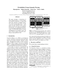 Probabilistic Frame-Semantic Parsing Dipanjan Das Nathan Schneider Desai Chen Noah A