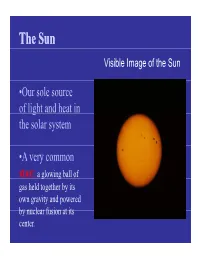 The Sun Visible Image of the Sun