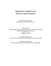 Application Guidelines for Ground Fault Protection