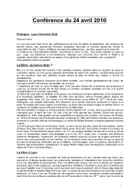 Conférence Du 24 Avril 2010