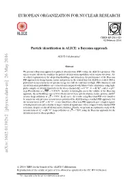 Particle Identification in ALICE: a Bayesian Approach