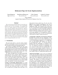 Refinement Types for Secure Implementations