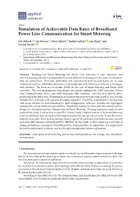 Simulation of Achievable Data Rates of Broadband Power Line Communication for Smart Metering