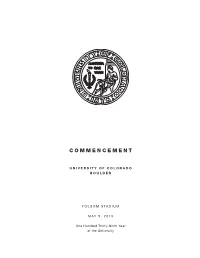 Spring 2015 Commencement Program