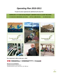 2010/11 Operations Plan