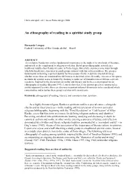 An Ethnography of Reading in a Spiritist Study Group