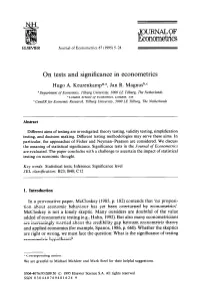 Econometrics ELSEVIER Journal of Econometrics 67 (1995) 5-24