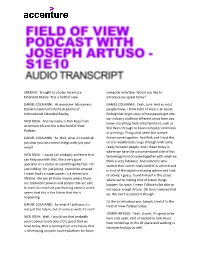 Field of View Podcast with Joseph Artuso