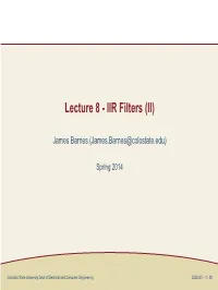 IIR Filters (II)