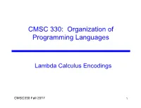 Lambda Calculus Encodings