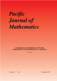On Birational Properties of Smooth Codimension Two Determinantal Varieties
