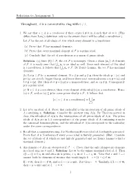 Solutions to Assignment 5