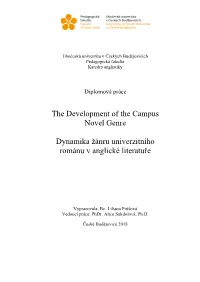 The Development of the Campus Novel Genre Dynamika Žánru