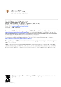 The Ontology of the Photographic Image