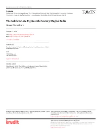 The Sahib in Late Eighteenth-Century Mughal India Ahsan Chowdhury
