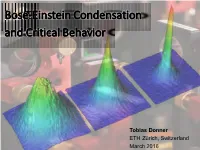 Bose-Einstein Condensation and Critical Behavior