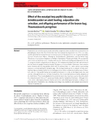 Effect of the Eucalypt Lerp Psyllid Glycaspis Brimblecombei On