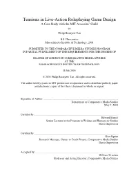 Tensions in Live-Action Roleplaying Game Design a Case Study with the MIT Assassins’ Guild by Philip Boonyew Tan
