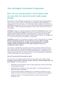 The Linchigher Uniconnect Programme How We Use Young