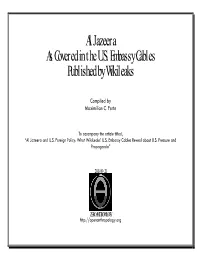 Al Jazeera As Covered in the U.S. Embassy Cables Published by Wikileaks