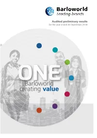 Barloworld Creating Value About Barloworld