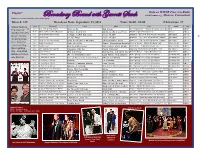 Broadway Bound with Garrett Stack Stack@Wmnr.Org Monroe, Connecticut *Playlist Is Is in Order Show/Disc, Not in Order of Play
