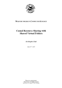 Casual Resource Sharing with Shared Virtual Folders