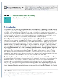 Consciousness and Morality