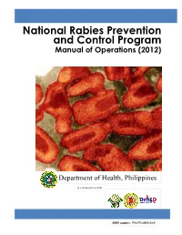 National Rabies Prevention and Control Program Manual of Operations (2012)