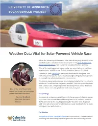 Solar Vehicle Case Study