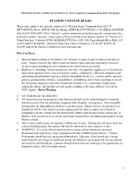 Station Contest Rules