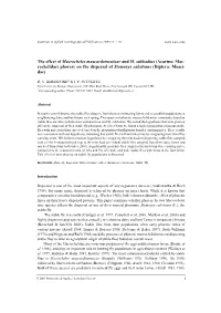 The Effect of Macrocheles Muscaedomesticae and M