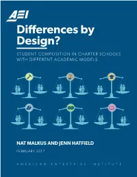 Differences by Design? Student Composition in Charter Schools with Different Academic Models