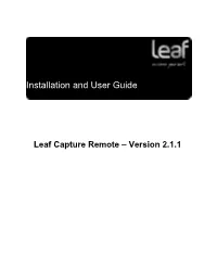 Download the Leaf Capture Remote 2.1.1 Application