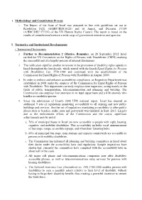 I. Methodology and Consultation Process 1. the Report of the State