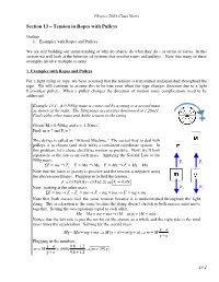 Section 13 – Tension in Ropes with Pulleys