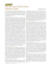 The Two Ages of Poole Pottery with Price Guide by Roland Head