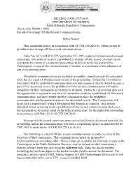 BILLING CODE 6717-01-P DEPARTMENT of ENERGY Federal Energy Regulatory Commission [Docket No