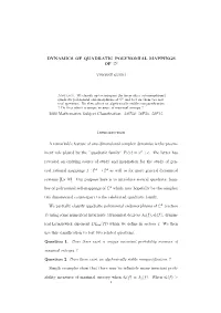 Dynamics of Quadratic Polynomial Mappings of C2