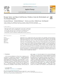 Energy Justice and Smart Grid Systems Evidence from The