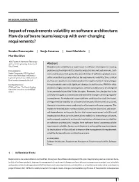 Impact of Requirements Volatility on Software Architecture: How Do Software Teams Keep up with Ever-Changing Requirements?